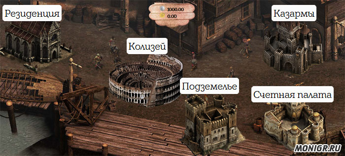 Меню в Gladiators Etalon